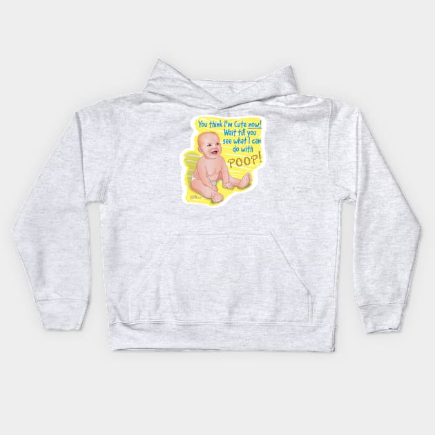 Cute Poop Kids Hoodie by NN Tease